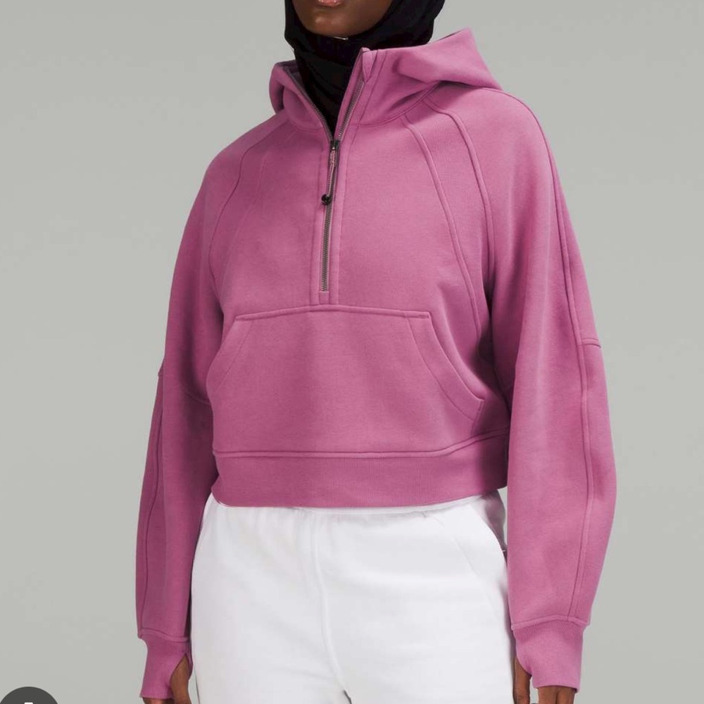 lululemon oversized scuba pink half zip Sweater